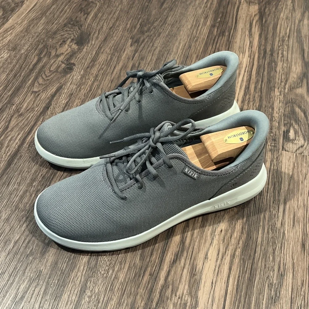 Kizik Madrid Eco Knit Gray Comfort Walking Shoes Men's Size 12 Women's 13.5